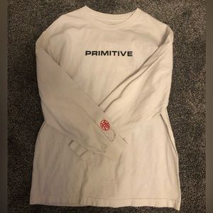 Primitive x Dragon Ball Z Goku Power Up Long Sleeve - White